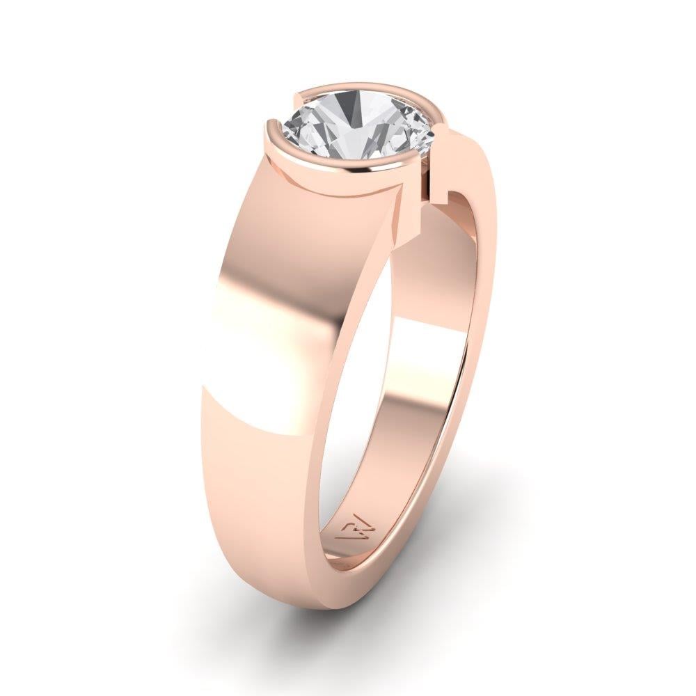 Bagues Auriane Or Rose Oxyde de zirconium 1 ct