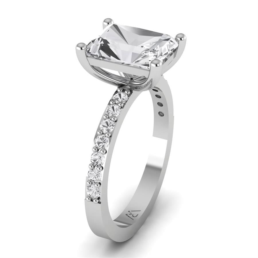 Bagues Clarté Argent Rhodié Blanc Diamant 2.3 ct