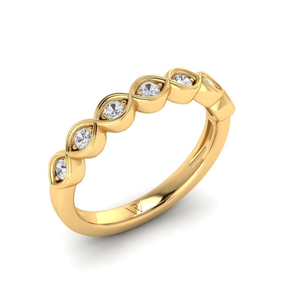 Bagues Elan Argent Plaqué Or Jaune Diamant 0.25 ct