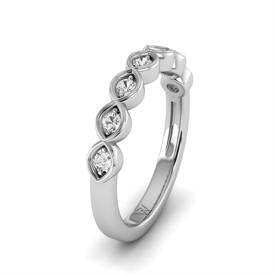 Bagues Elan Argent Rhodié Blanc Diamant 0.25 ct
