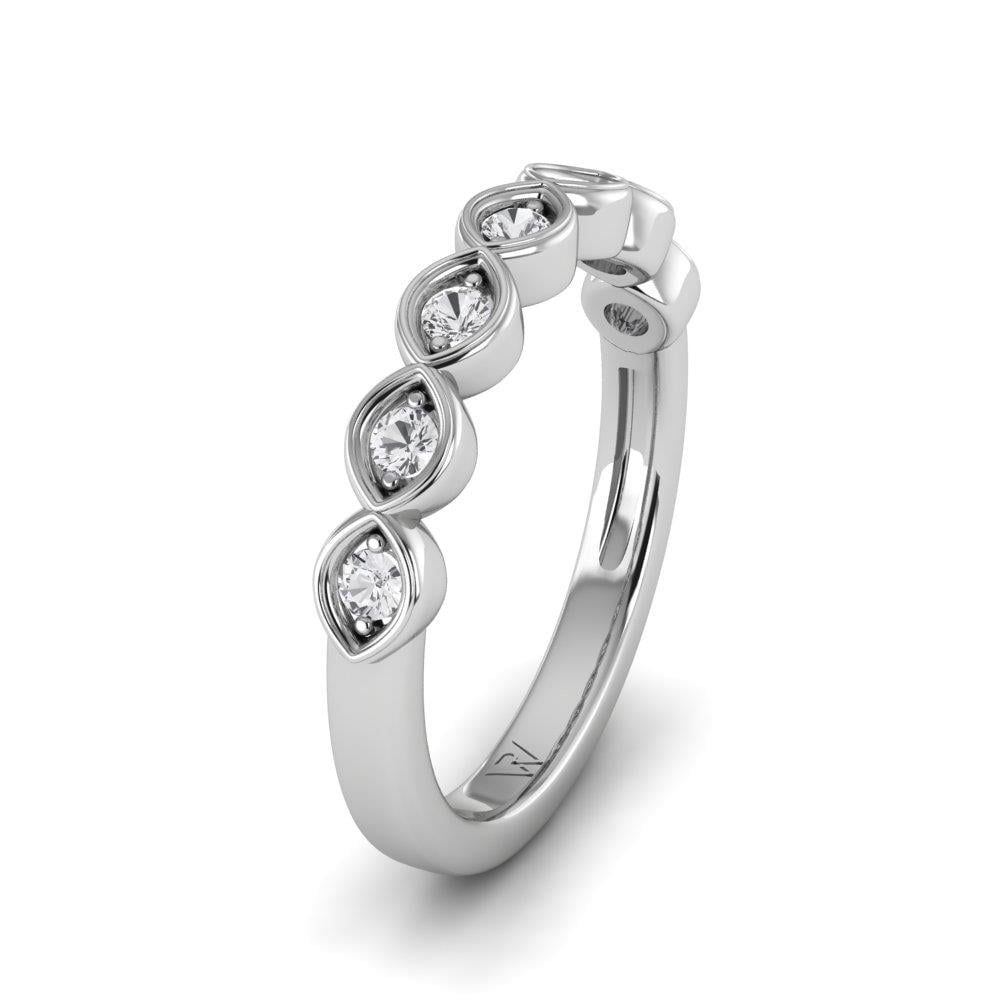 Bagues Elan Or Blanc Oxyde de zirconium 0.25 ct