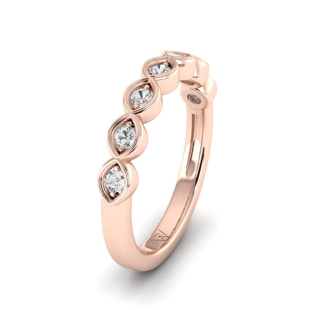 Bagues Elan Or Rose Oxyde de zirconium 0.25 ct