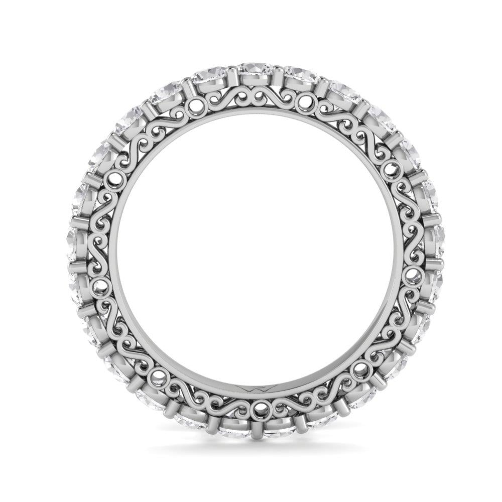 Bagues Infinity Argent Rhodié Blanc Diamant 2.5 ct