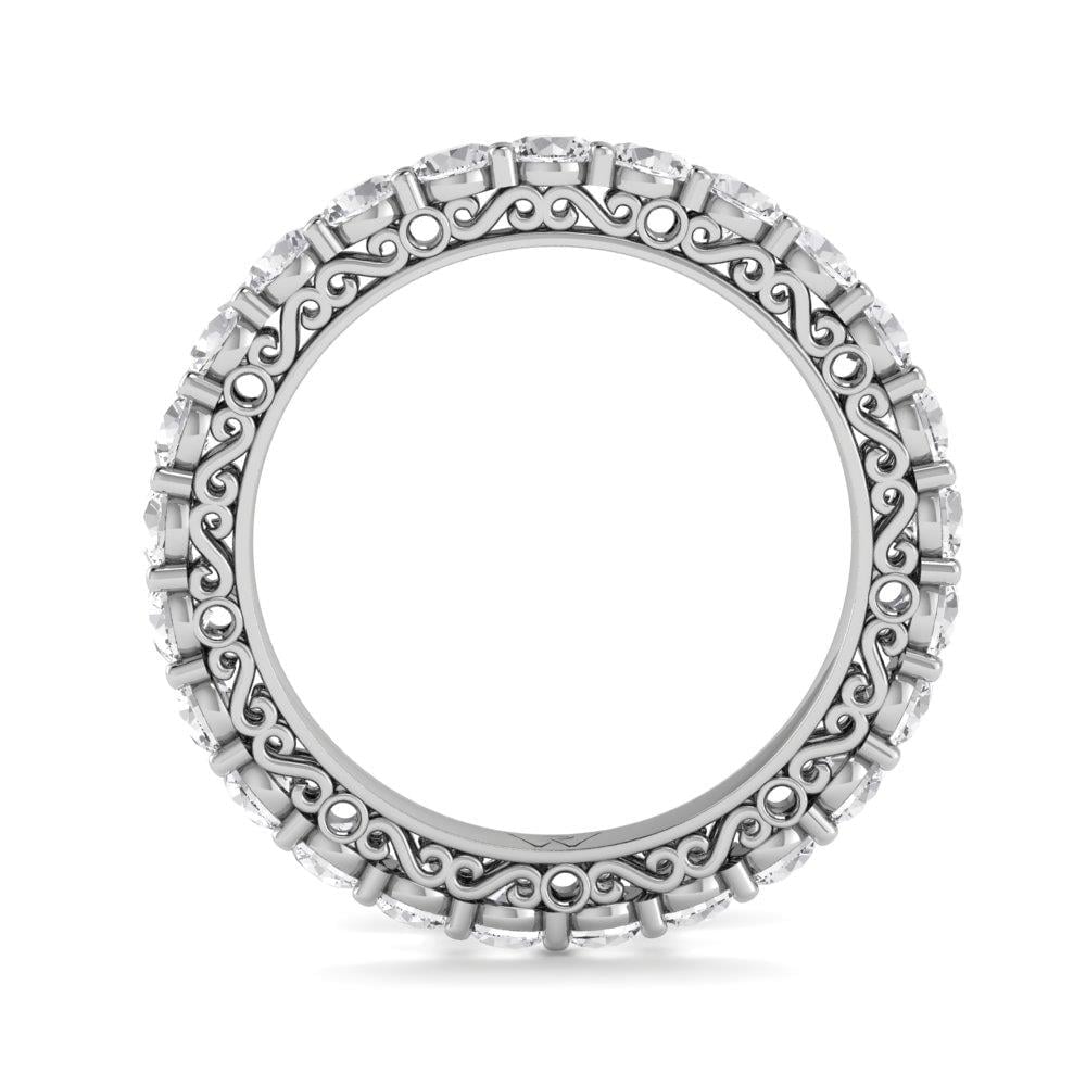Bagues Infinity Or Blanc Diamant 2.5 ct