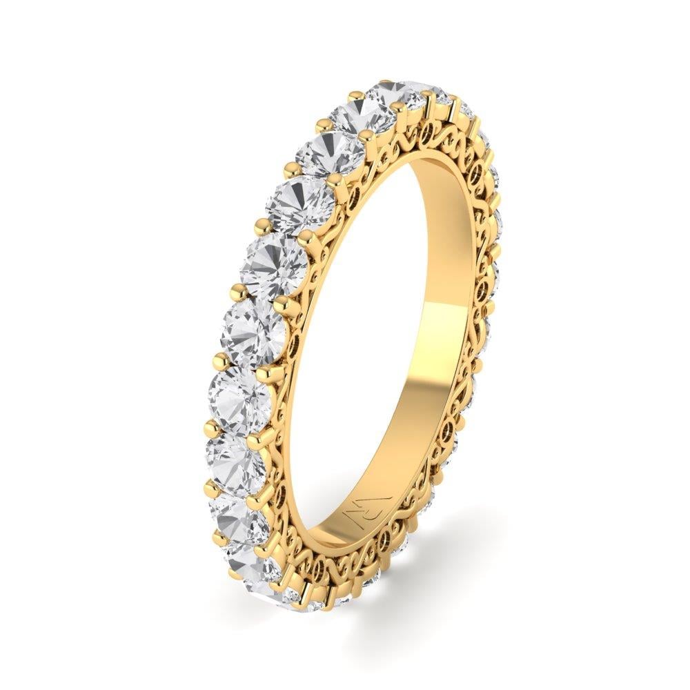 Bagues Infinity Or Jaune Oxyde de zirconium 2.5 ct