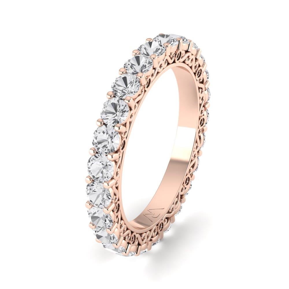 Bagues Infinity Or Rose Oxyde de zirconium 2.5 ct