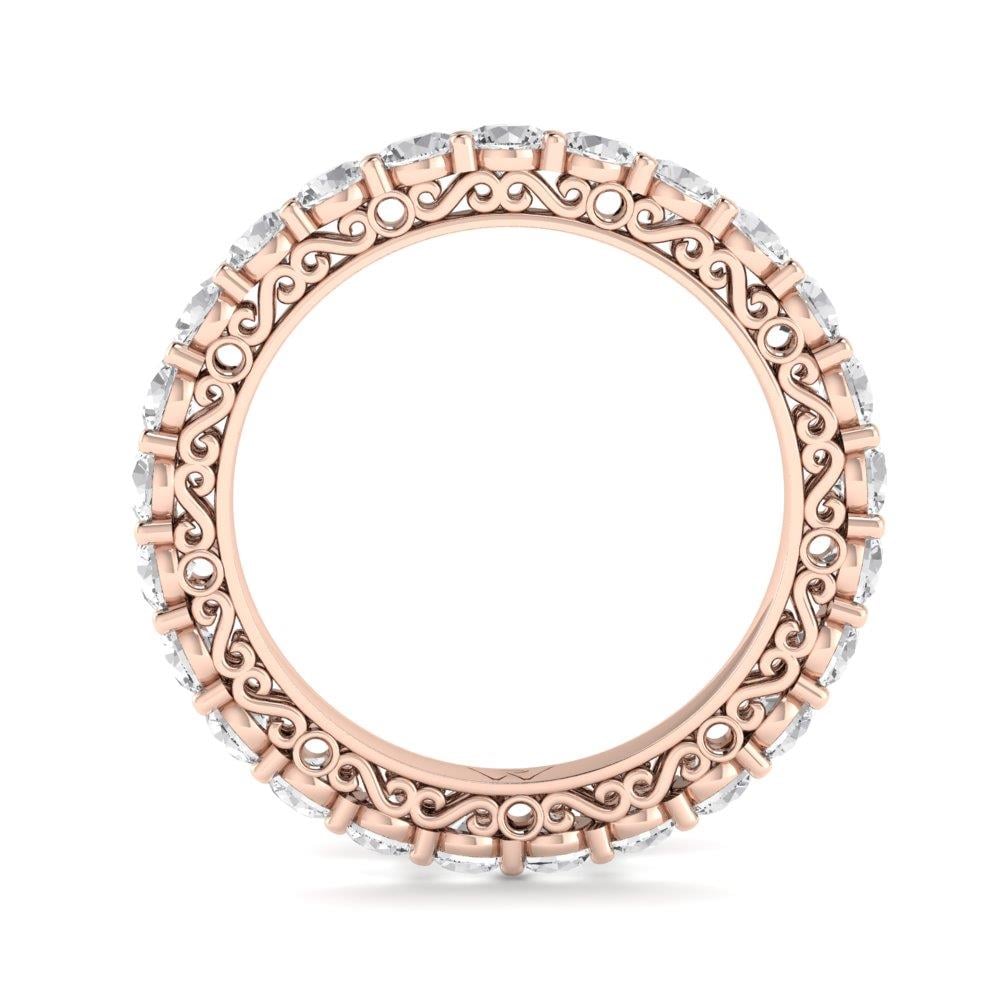 Bagues Infinity Or Rose Oxyde de zirconium 2.5 ct