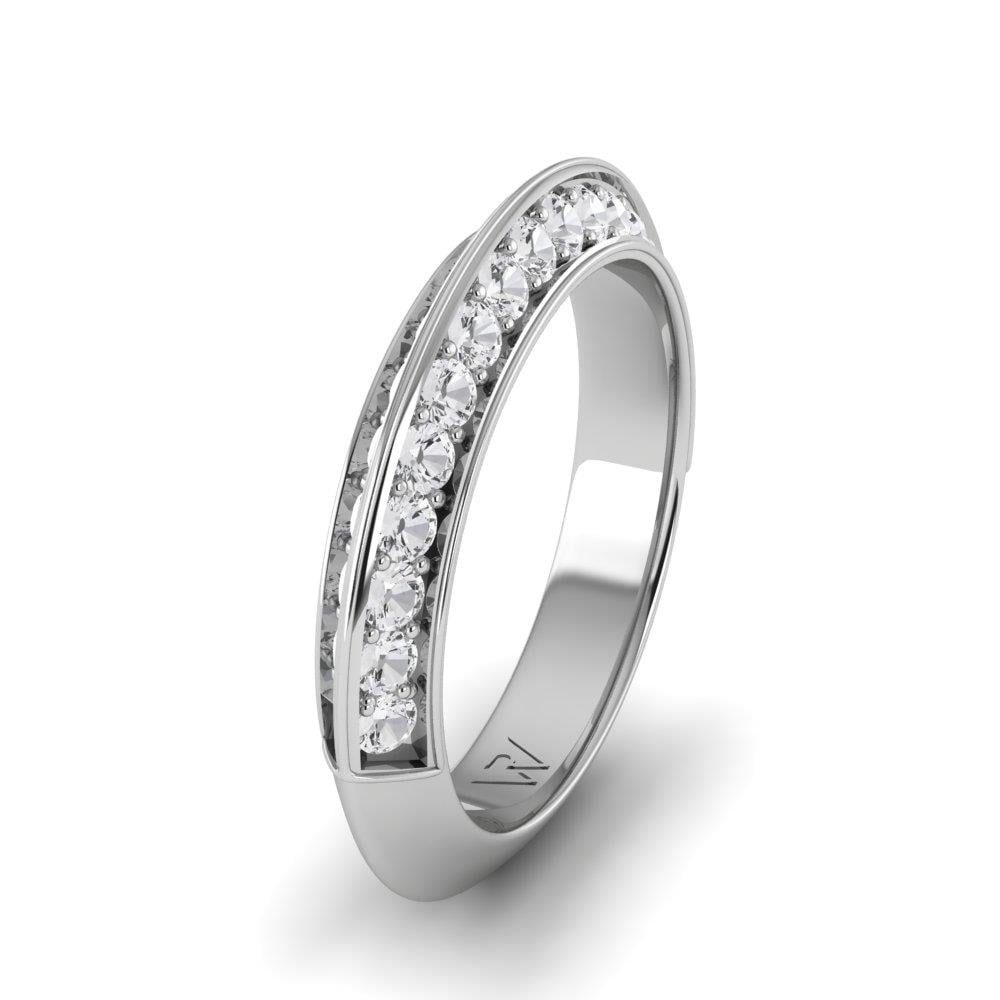 Bagues Majestic Or Blanc Oxyde de zirconium 1 ct