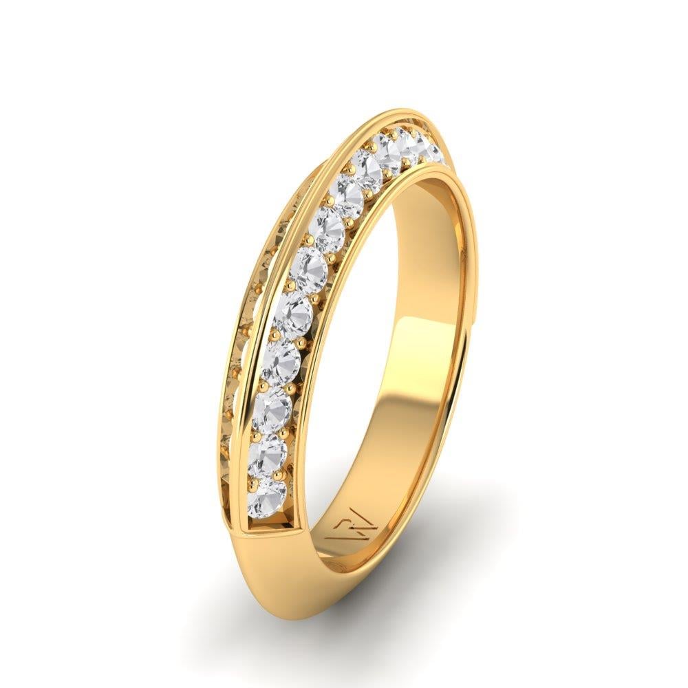 Bagues Majestic Or Jaune Oxyde de zirconium 1 ct