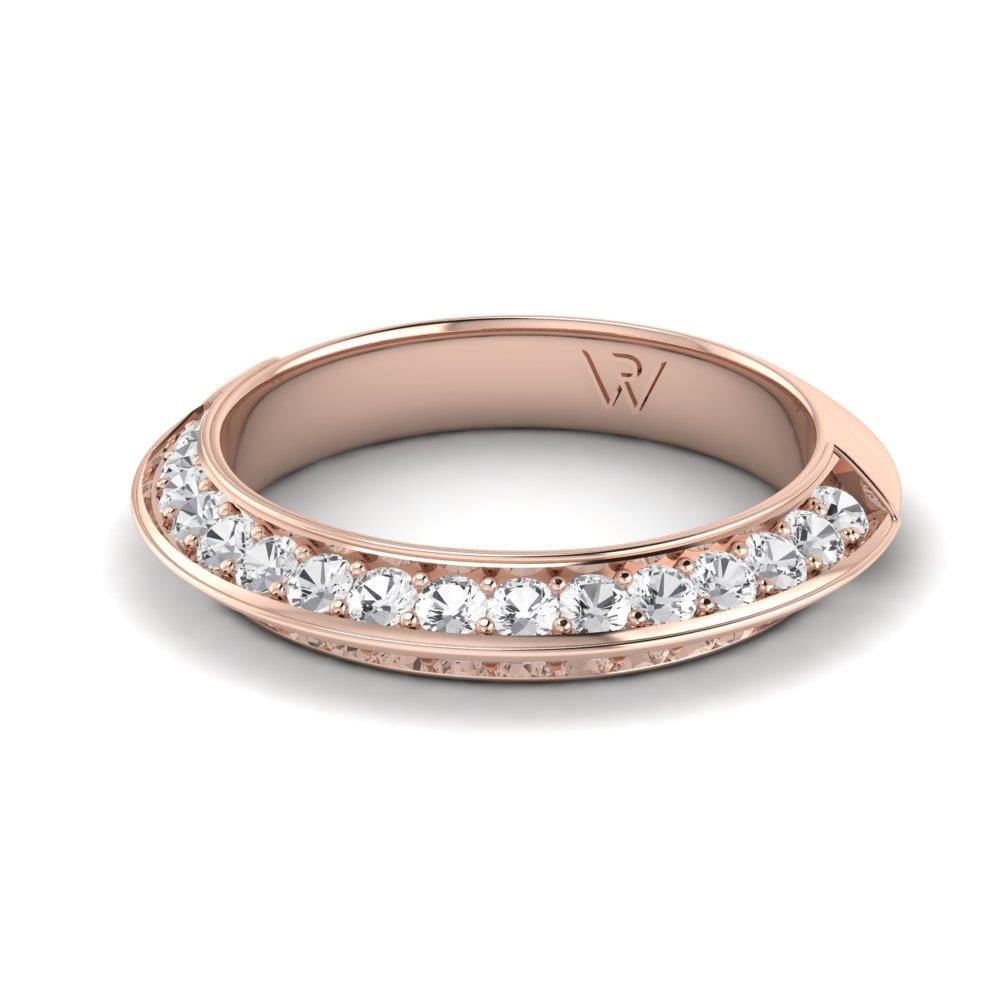 Bagues Majestic Or Rose Diamant 1 ct
