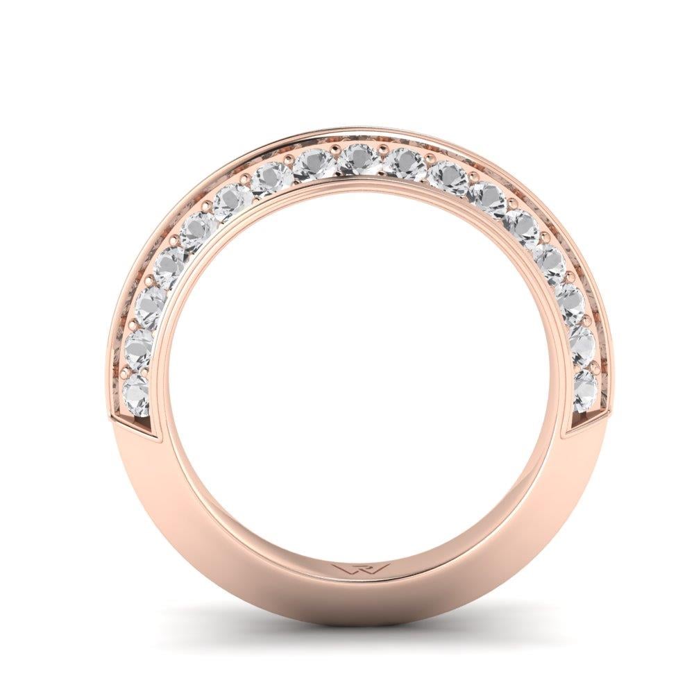 Bagues Majestic Or Rose Diamant 1 ct