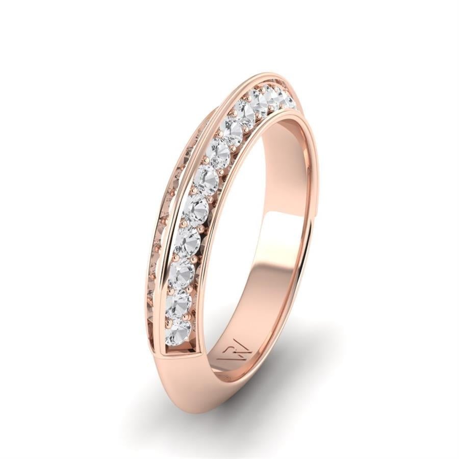 Bagues Majestic Or Rose Diamant 1 ct