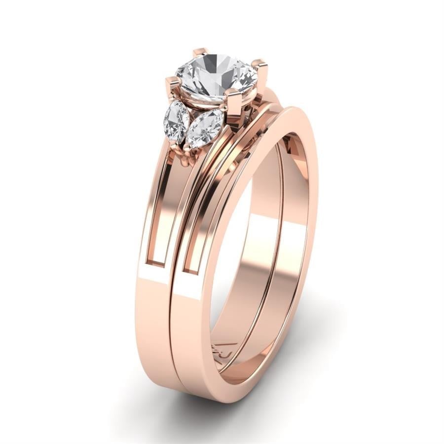 Bagues Natura Or Rose Diamant 0.80 ct