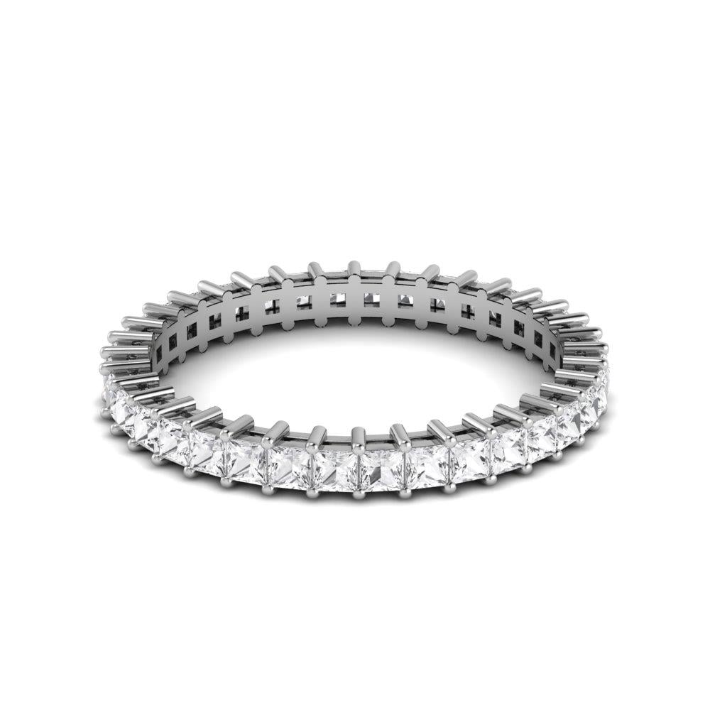 Bagues Parfaite Argent Rhodié Blanc Diamant 1.2 ct