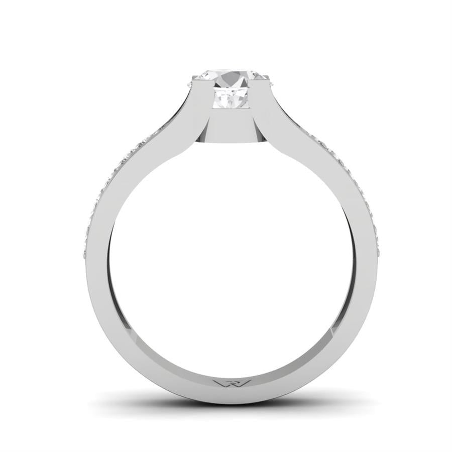 Bagues Précieuse Argent Rhodié Blanc Diamant 1 ct