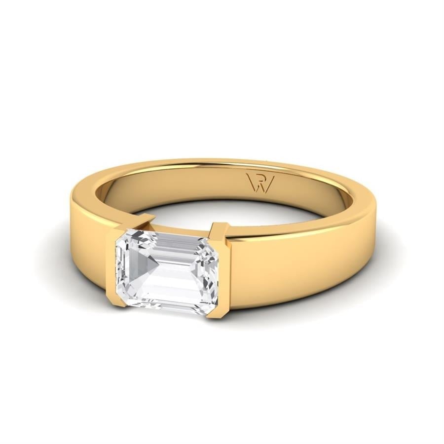 Bagues Rosaline Argent Plaqué Or Jaune Diamant 1.2 ct
