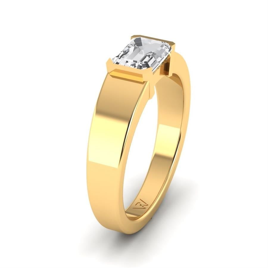Bagues Rosaline Argent Plaqué Or Jaune Oxyde de zirconium 1.2 ct