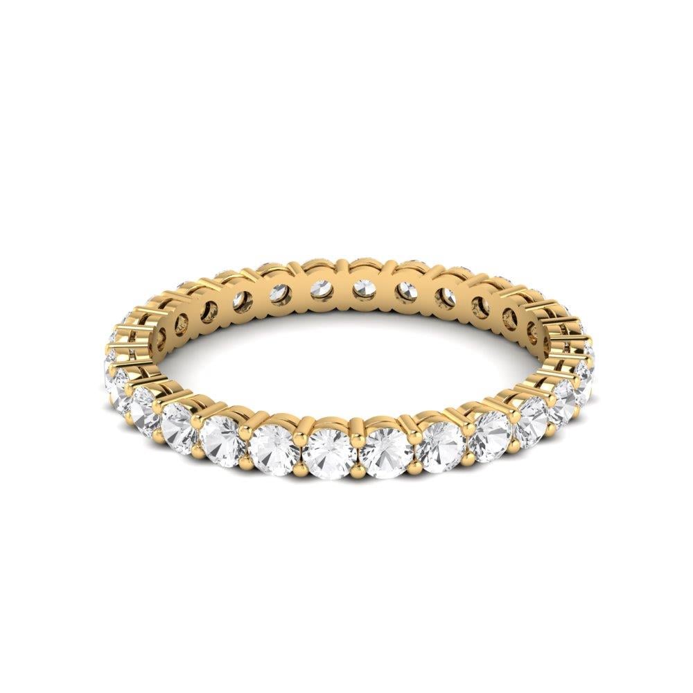 Bagues Toujours Argent Plaqué Or Jaune Oxyde de zirconium 1.15 ct