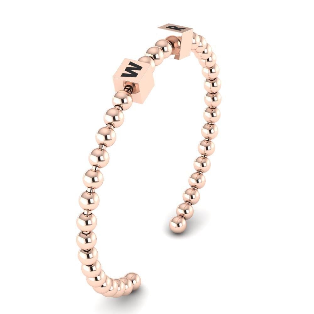 Bracelets Lettre d'amour Argent Plaqué Or rose