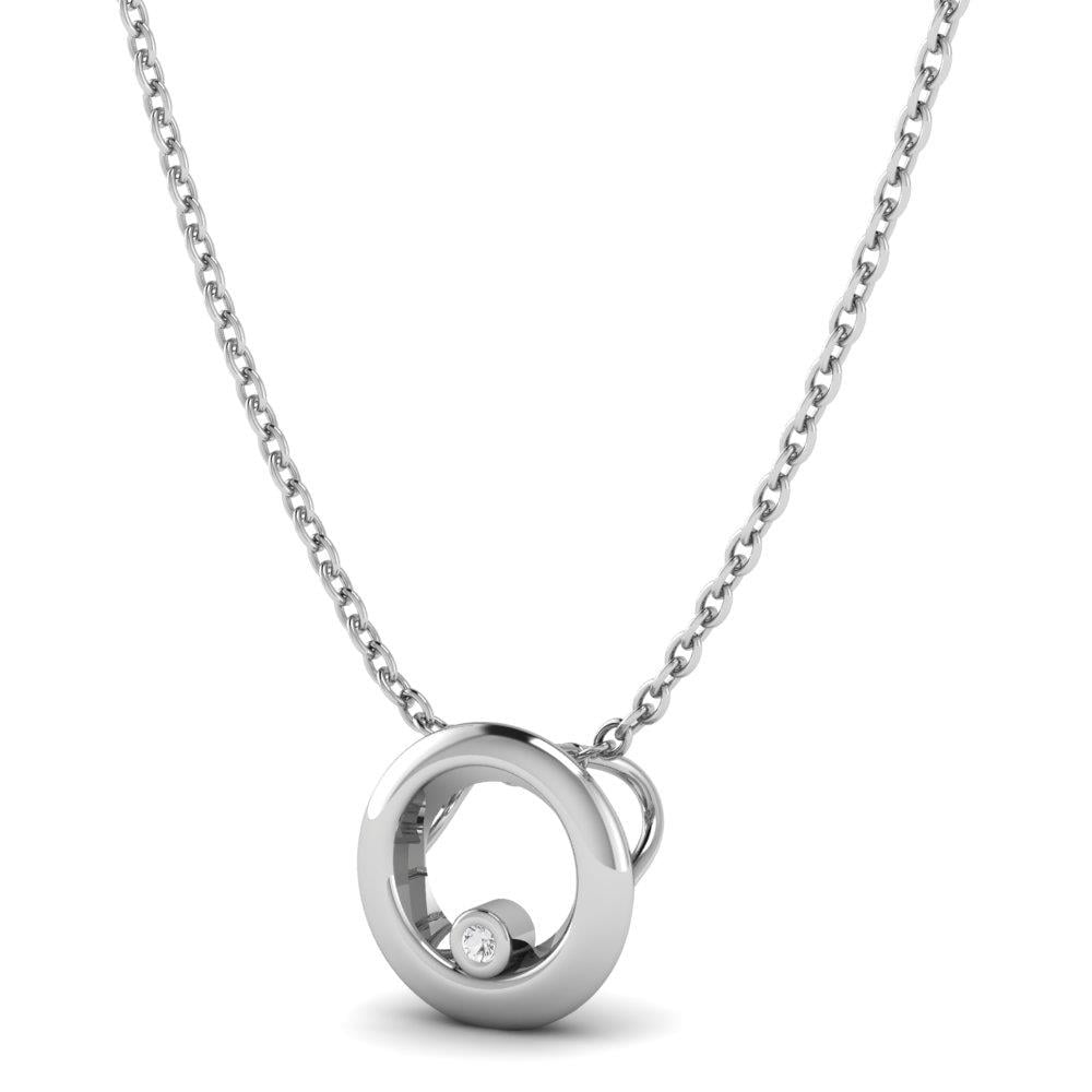 Colliers Orée Argent Rhodié Blanc Diamant