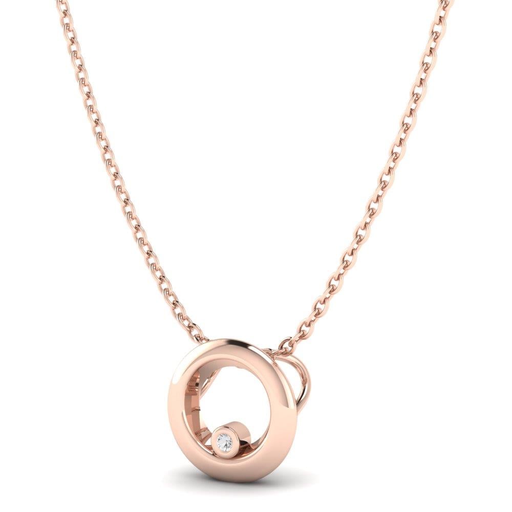 Colliers Orée Or Rose Diamant