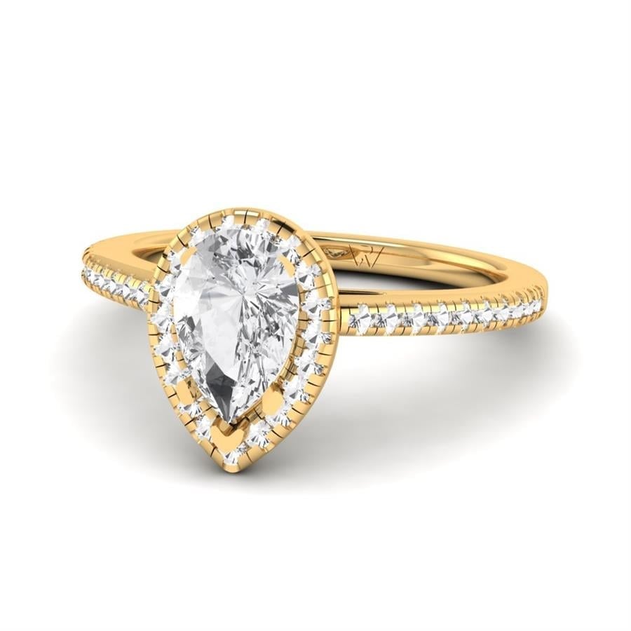 Solitaires Aimée Argent Plaqué Or Jaune Oxyde de zirconium 1.30 ct