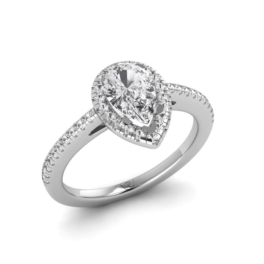 Solitaires Aimée Argent Rhodié Blanc Diamant 1.30 ct