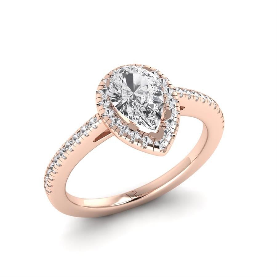 Solitaires Aimée Or Rose Diamant 1.30 ct