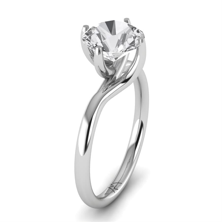 Solitaires Alba Or Blanc Oxyde de zirconium 2 ct