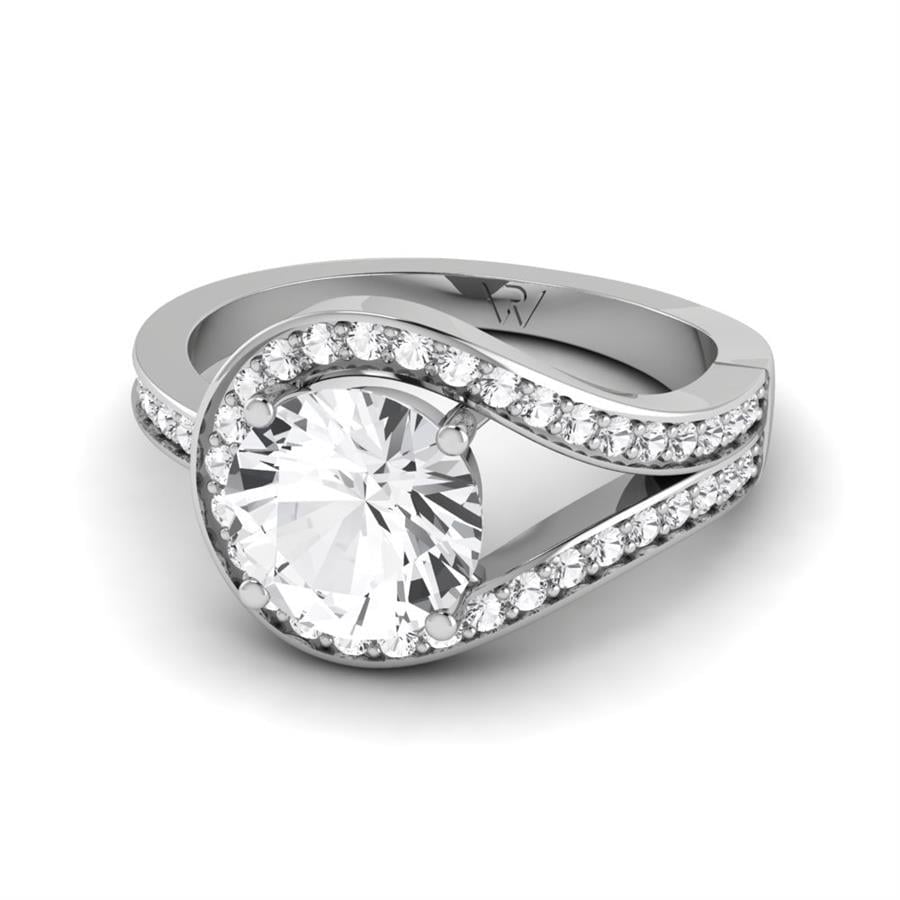 Solitaires Aéloria Argent Rhodié Blanc Diamant 2.35 ct