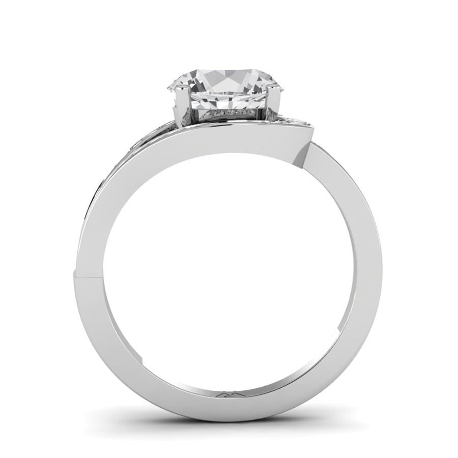 Solitaires Aéloria Argent Rhodié Blanc Diamant 2.35 ct