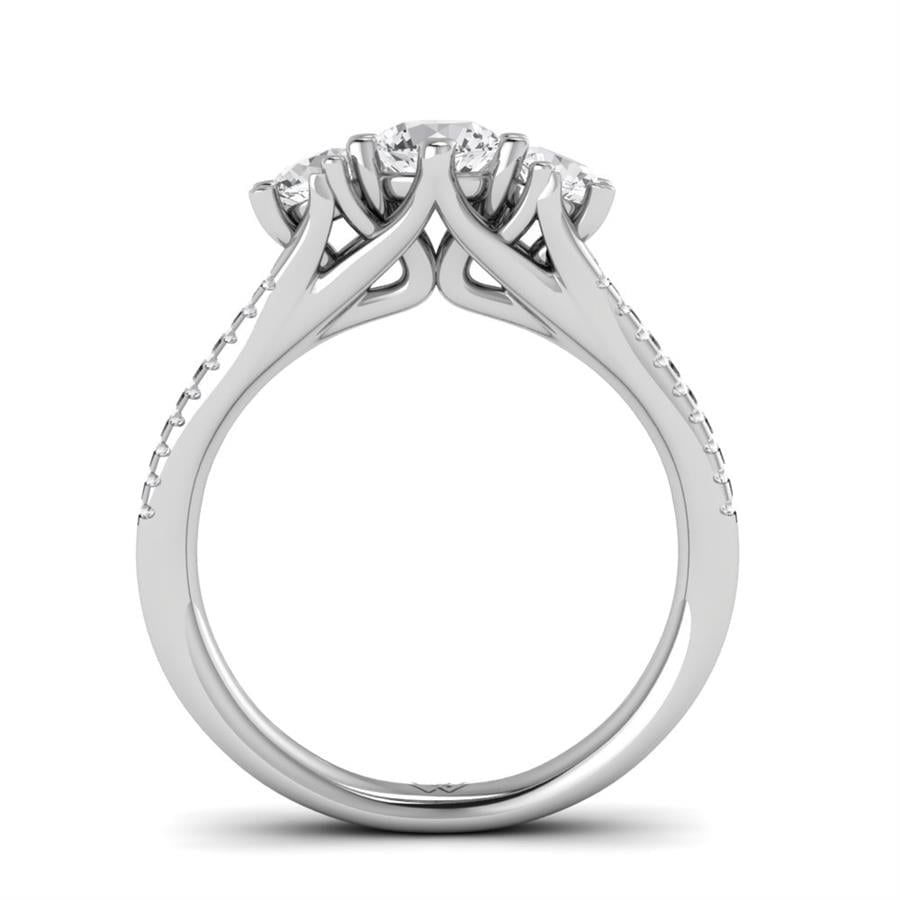Solitaires Amarante Argent Rhodié Blanc Diamant 1 ct