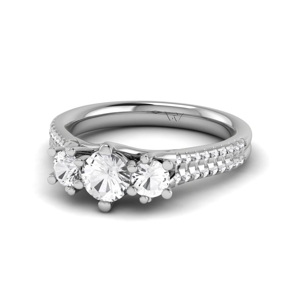 Solitaires Amarante Or Blanc Diamant 1 ct