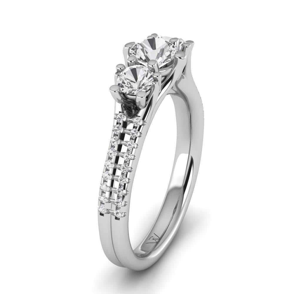Solitaires Amarante Or Blanc Oxyde de zirconium 1 ct