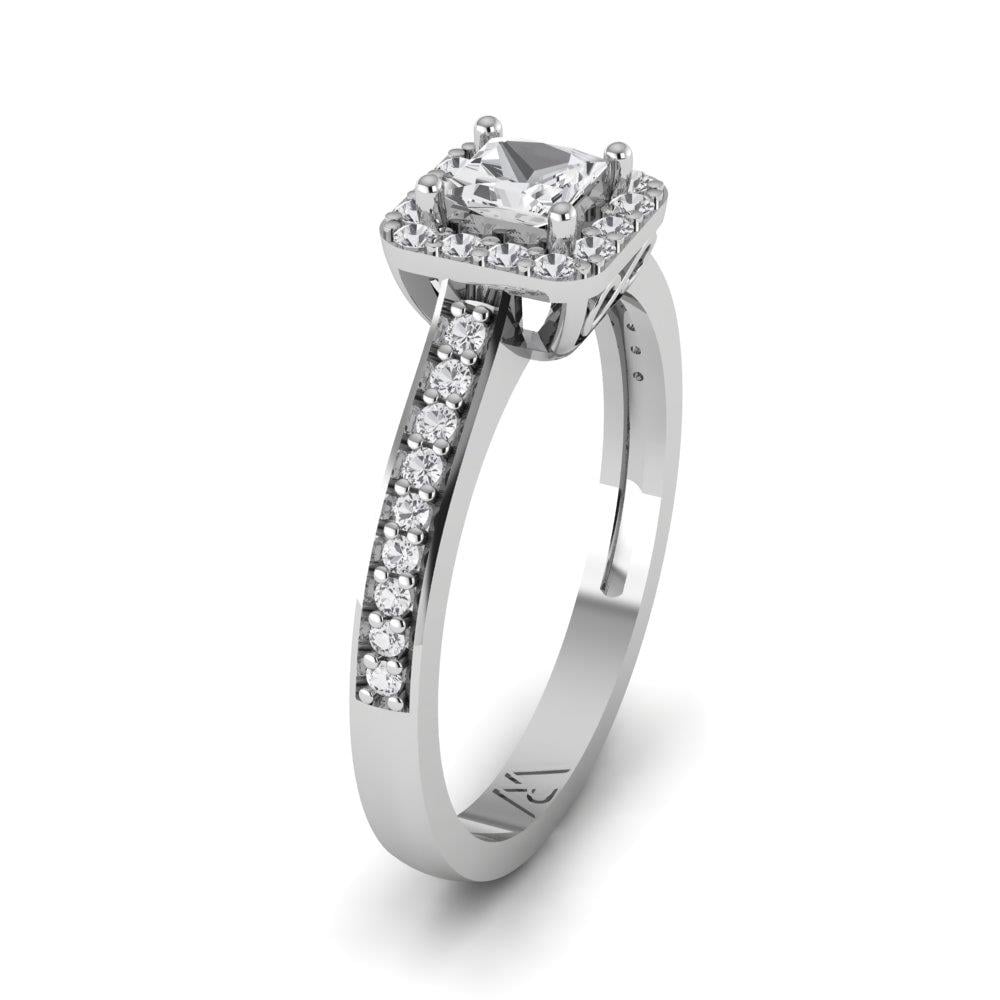 Solitaires Auréa Or Blanc Oxyde de zirconium 1.3 ct