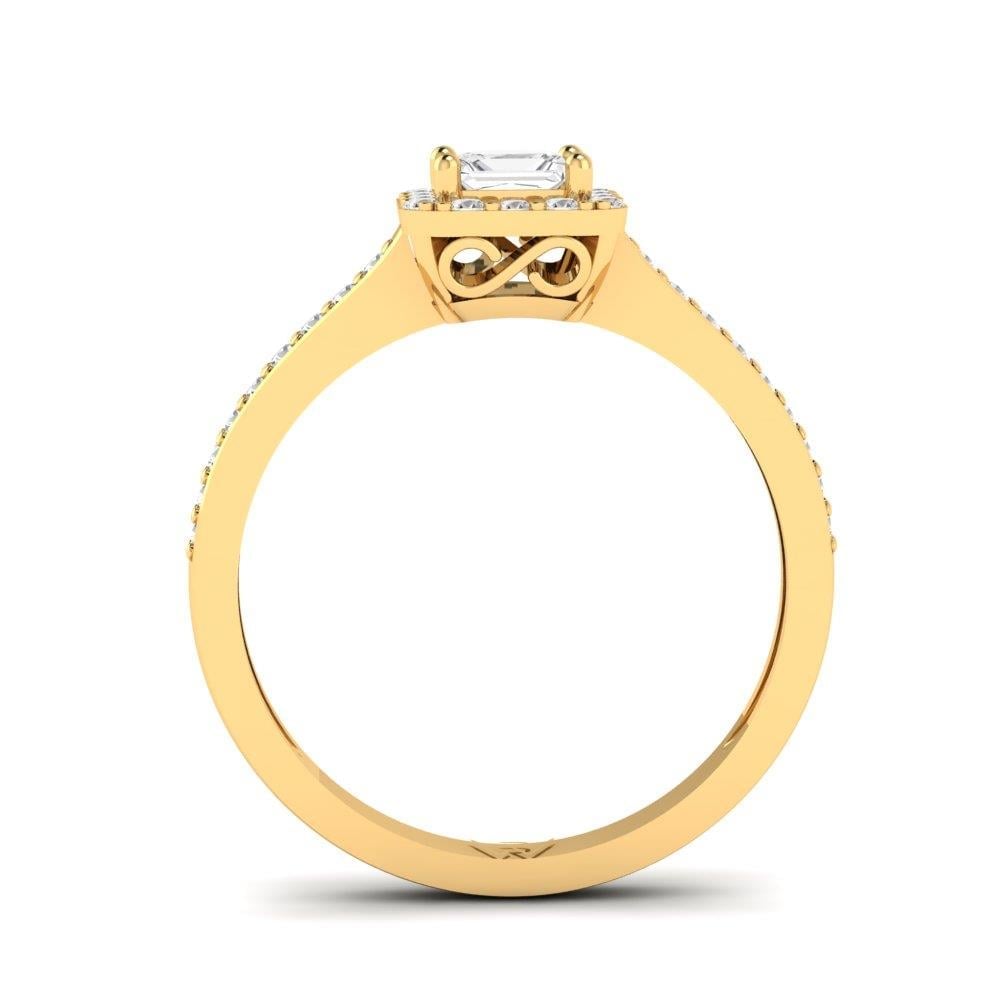 Solitaires Auréa Or Jaune Oxyde de zirconium 1.3 ct