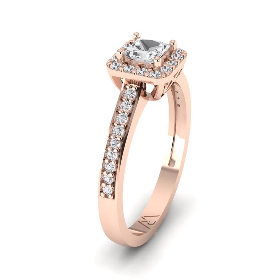 Solitaires Auréa Or Rose Oxyde de zirconium 1.3 ct