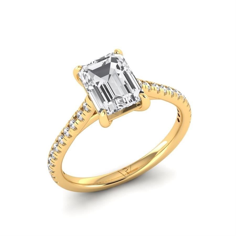 Solitaires Aurêve Argent Plaqué Or Jaune Diamant 2.20 ct