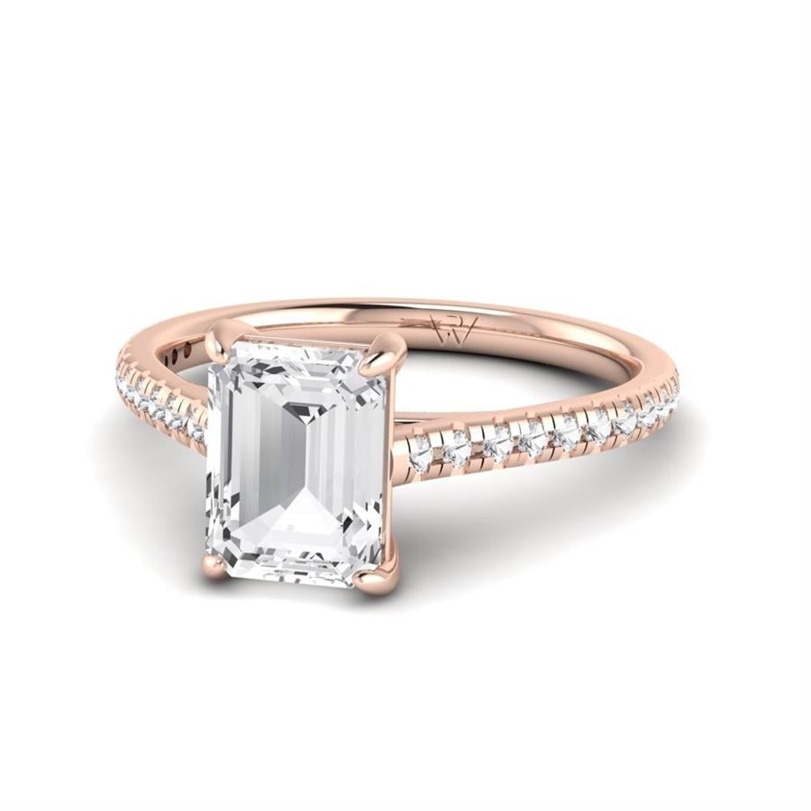 Solitaires Aurêve Argent Plaqué Or Rose Oxyde de zirconium 2.20 ct