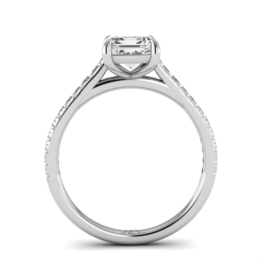 Solitaires Aurêve Argent Rhodié Blanc Diamant 2.20 ct