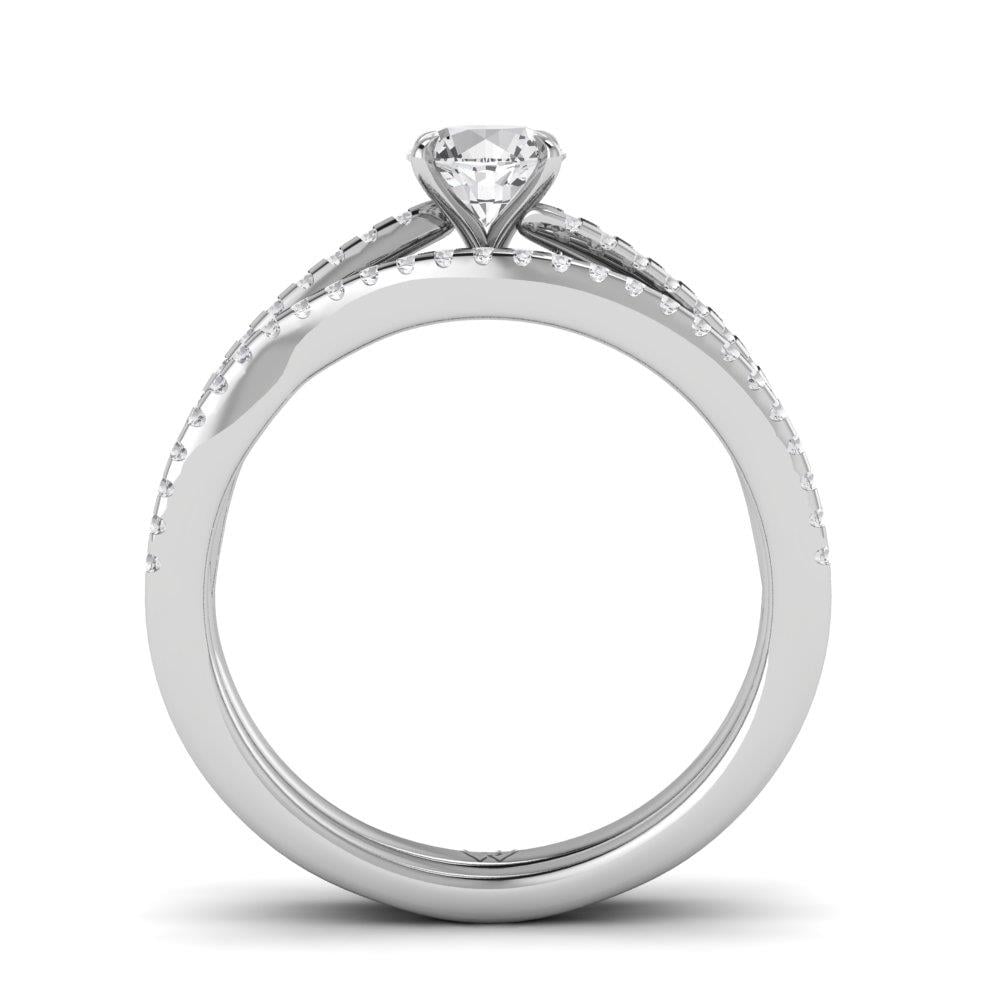 Solitaires Bijou Or Blanc Oxyde de zirconium 0.80 ct