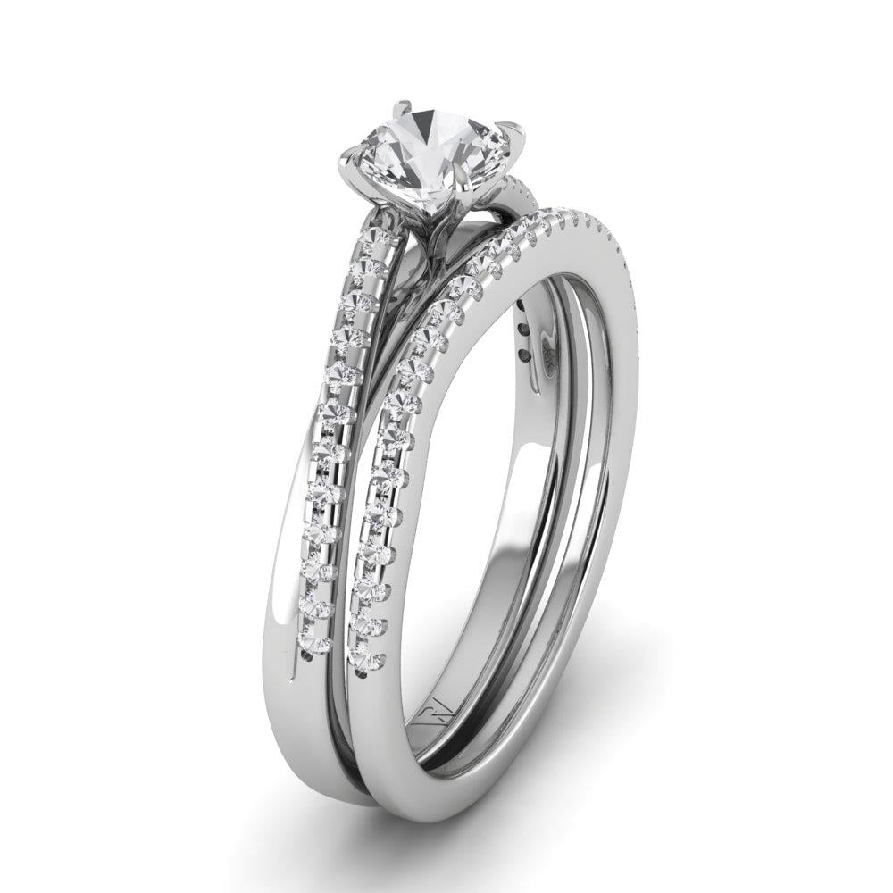 Solitaires Bijou Or Blanc Oxyde de zirconium 0.80 ct