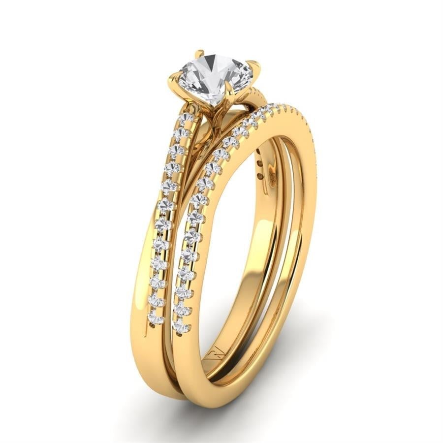 Solitaires Bijou Or Jaune Diamant 0.80 ct
