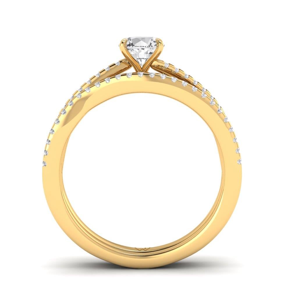 Solitaires Bijou Or Jaune Oxyde de zirconium 0.80 ct