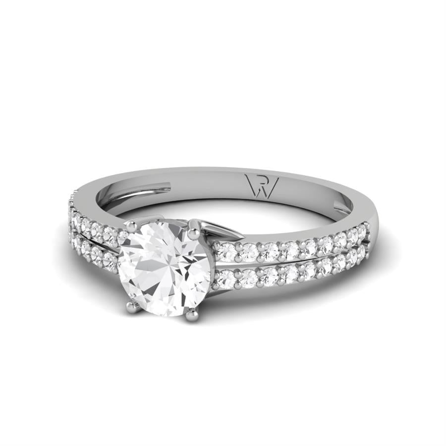 Solitaires Éblouissante Or Blanc Diamant 1.1 ct