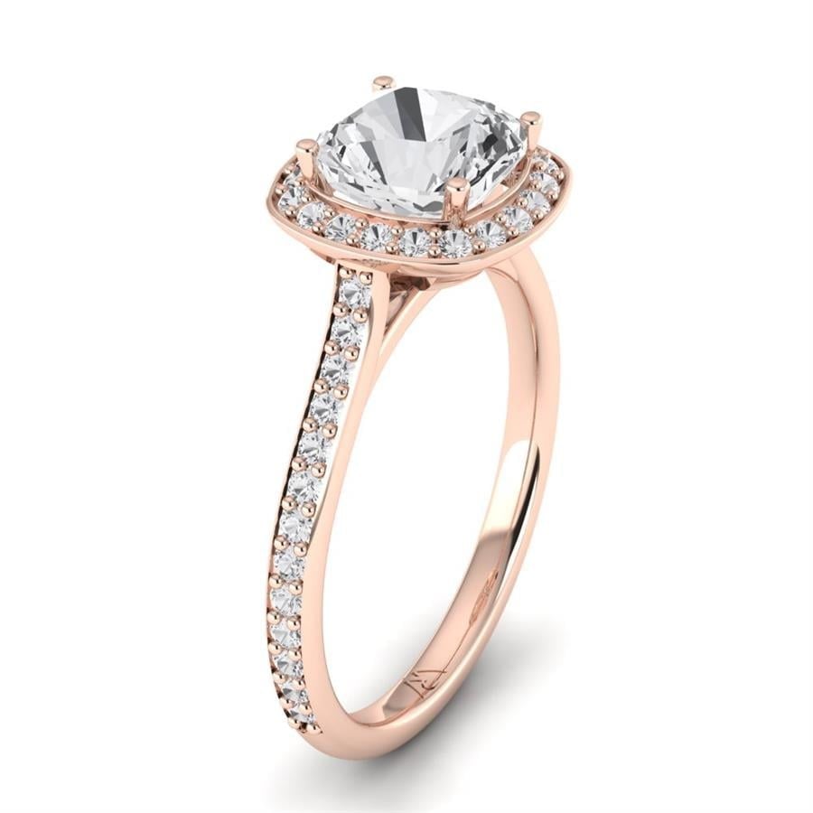 Solitaires Calina Or Rose Oxyde de zirconium 2.35 ct
