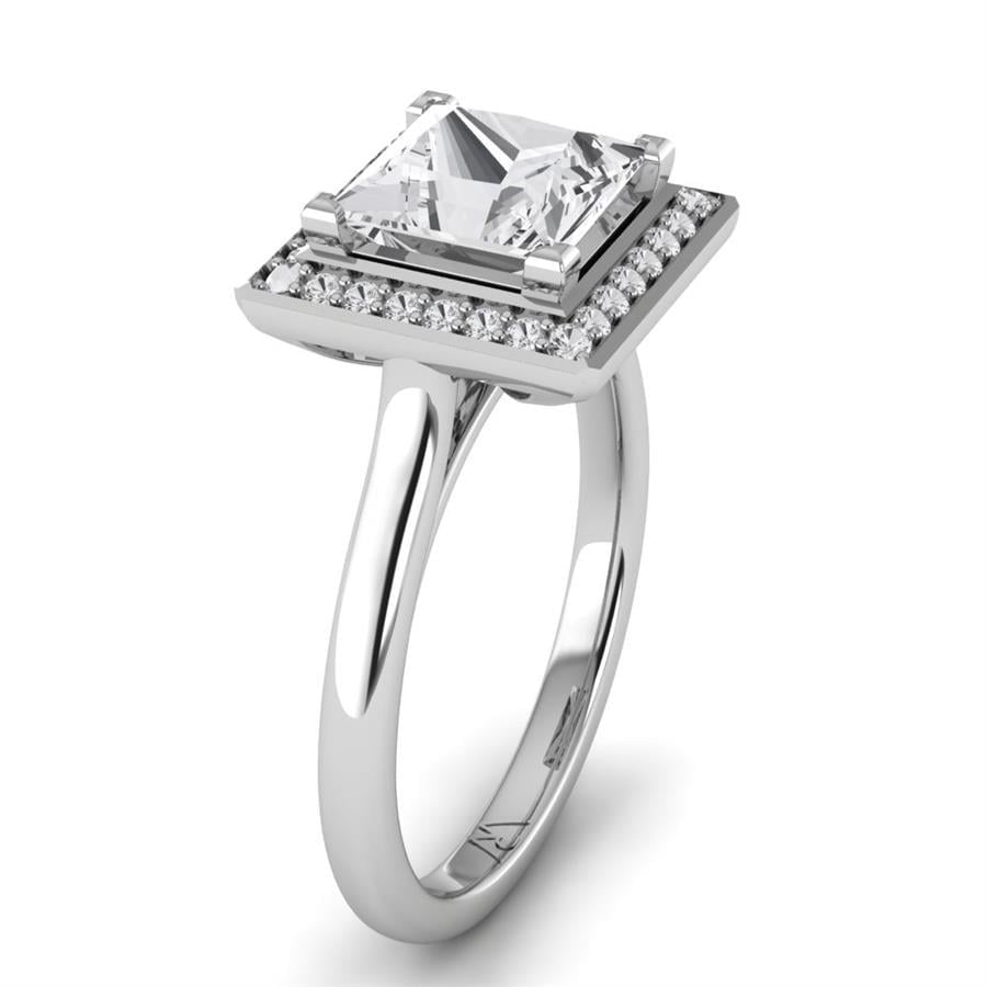 Solitaires Carensa Argent Rhodié Blanc Diamant 2.15 ct