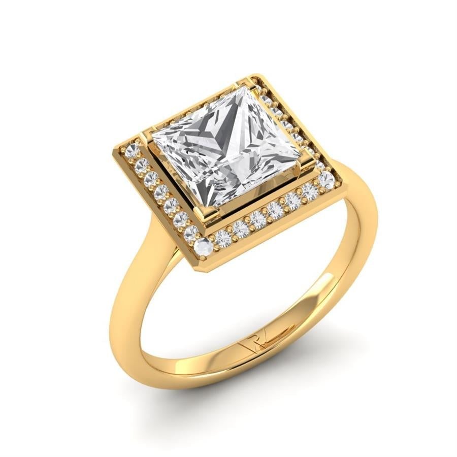 Solitaires Carensa Or Jaune Oxyde de zirconium 2.15 ct