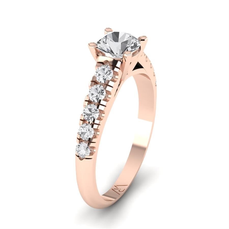 Solitaires Éclat Or Rose Oxyde de zirconium 1.06 ct