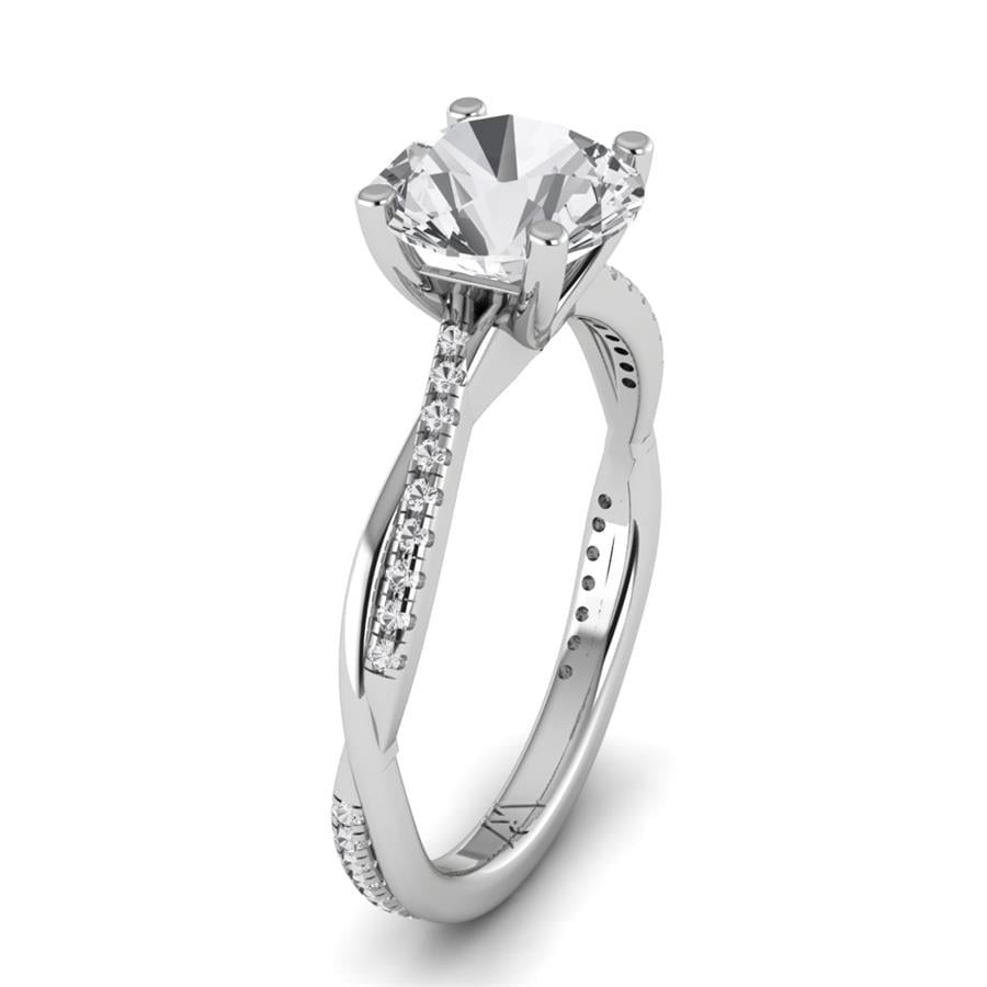 Solitaires Douceur Or Blanc Oxyde de zirconium 2.15 ct